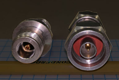 Picture of Female and Male Type N Connectors